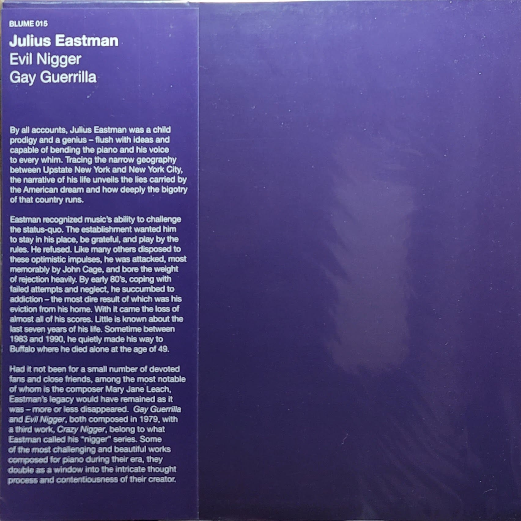 Julius Eastman — Evil Nigger - Gay Guerrilla — 2018