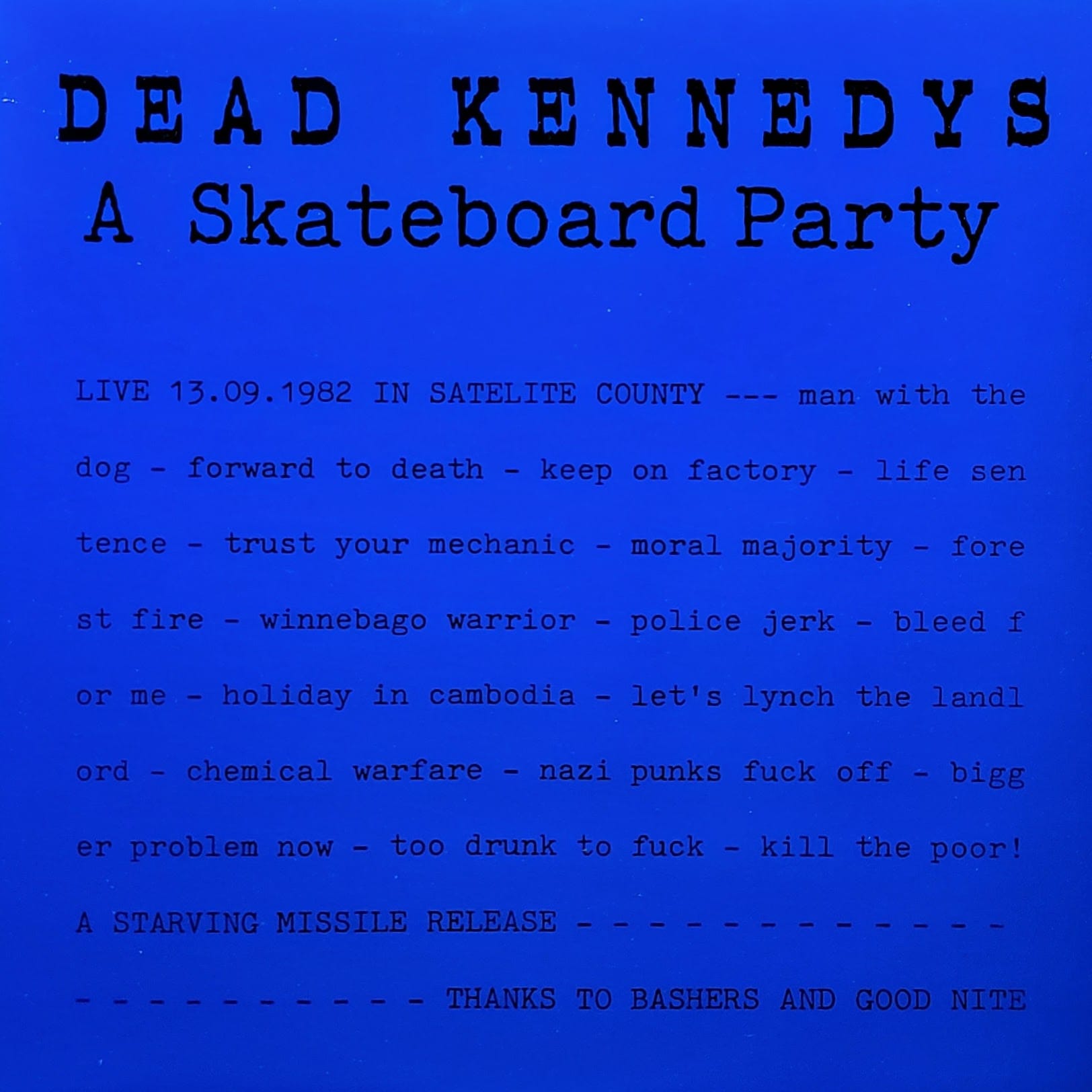 Dead Kennedys - A Skateboard Party - Original