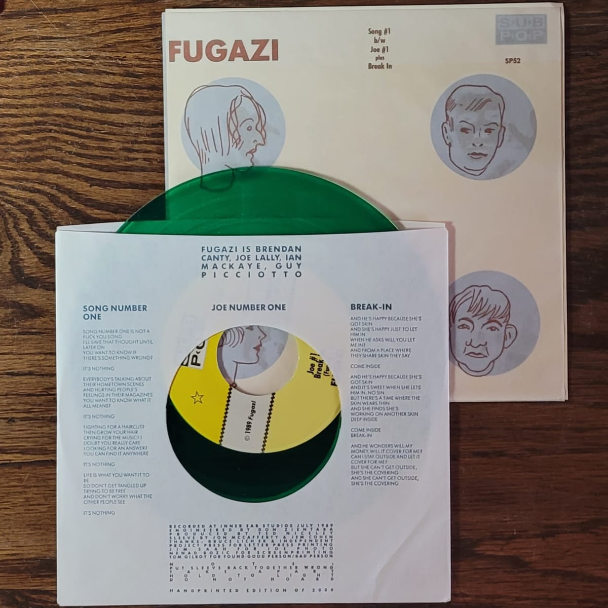 Fugazi — Song #1 b/w Joe #1 plus Break In — Original