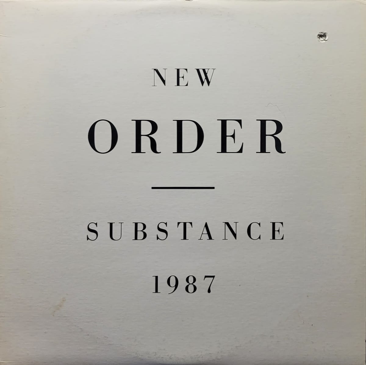 New Order — Substance 1987 — Canada